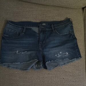 Old Navy Blue Jean Shorts with Distressed Cut-Off Style